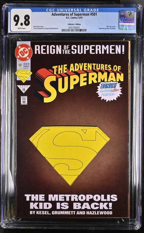 Adventures of Superman #501 Collector's Edition CGC 9.8 - DC Comics 6/93