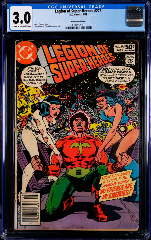 Legion of Super-Heroes #275 Newsstand Edition CGC 3.0 - DC Comics 5/81