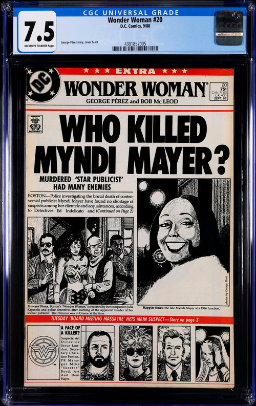 Wonder Woman #20 CGC 7.5 - DC Comics 9/88