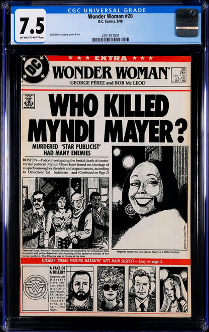 Wonder Woman #20 CGC 7.5 - DC Comics 9/88