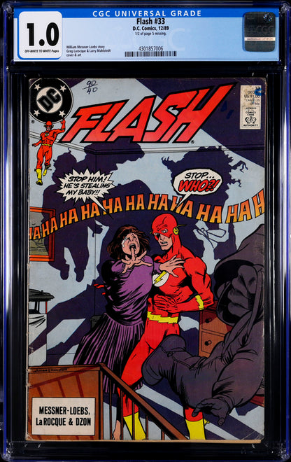 Flash #33  CGC 1.0 - DC Comics 12/89