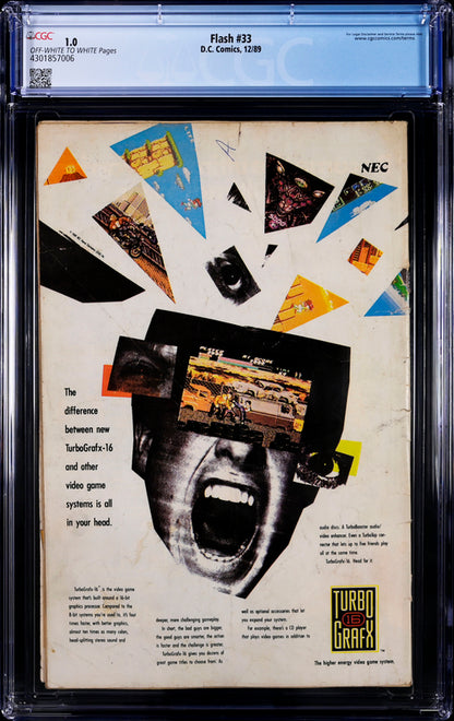 Flash #33  CGC 1.0 - DC Comics 12/89