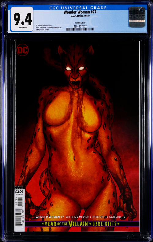 Wonder Woman #77  Variant Cover CGC 9.4 - DC Comics 10/19