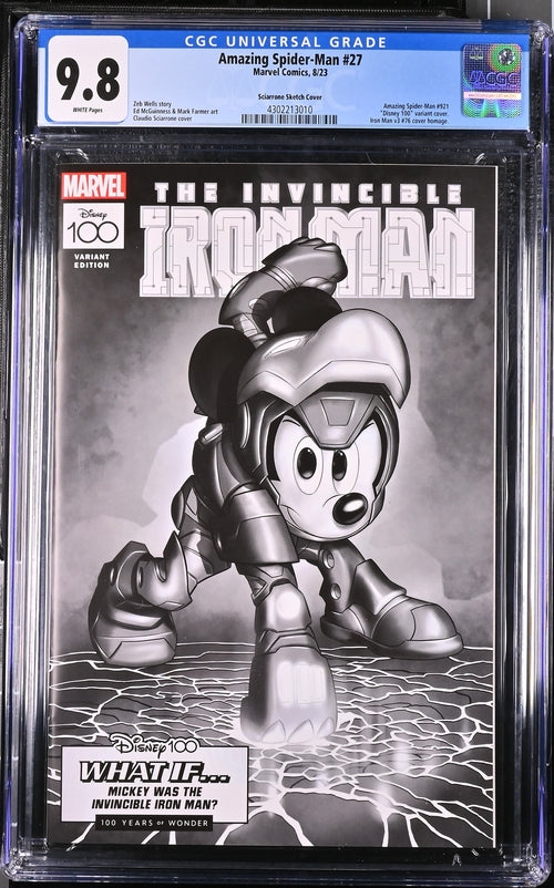 Amazing Spider-Man #27 Sciarrone Sketch Cover CGC 9.8 - Marvel Comics 8/23