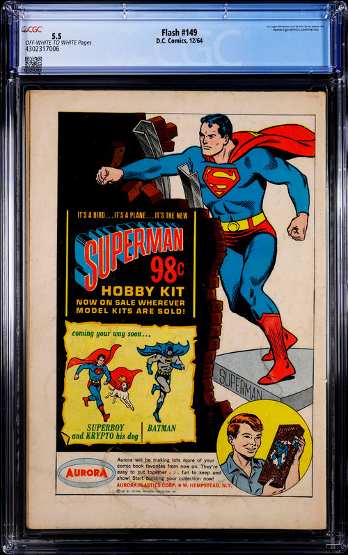 Flash #149 CGC 5.5 - DC Comics 12/64
