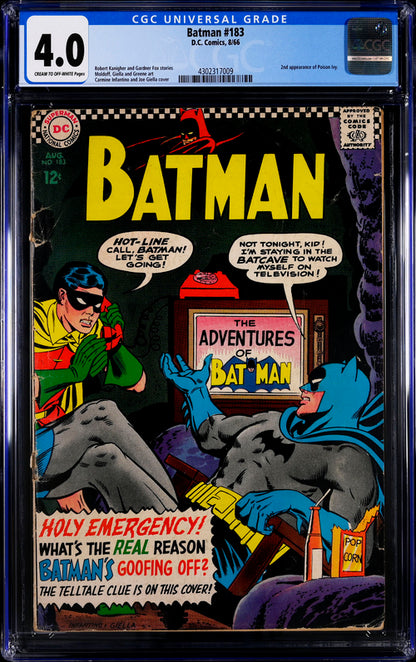 Batman #183 CGC 4.0 - DC Comics 8/66
