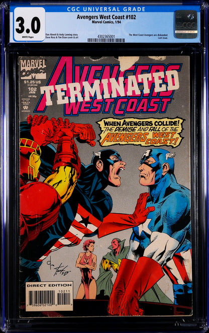 Avengers West Coast #102 CGC 3.0 - Marvel Comics 1/94