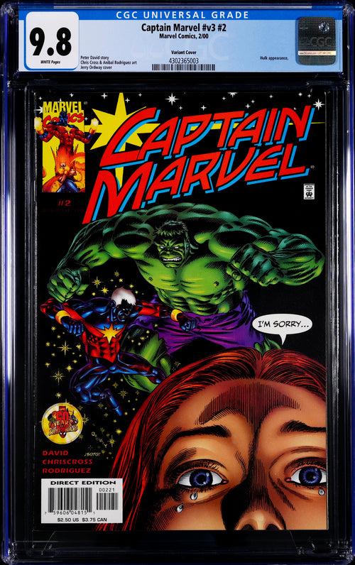 Captain Marvel v3 #2 Variant Cover CGC 9.8 - Marvel Comics 2/00
