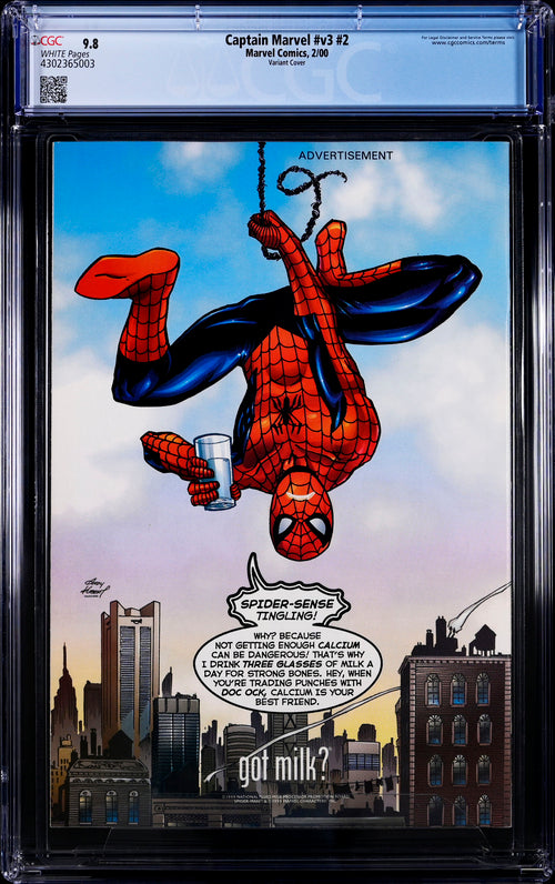 Captain Marvel v3 #2 Variant Cover CGC 9.8 - Marvel Comics 2/00