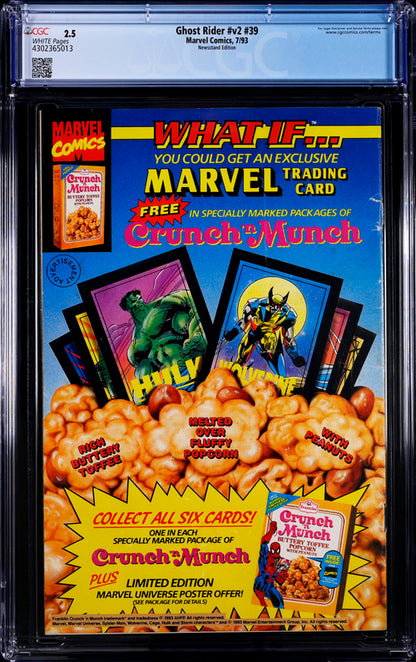 Ghost Rider v2 #39 Newsstand Edition CGC 2.5 - Marvel Comics 7/93