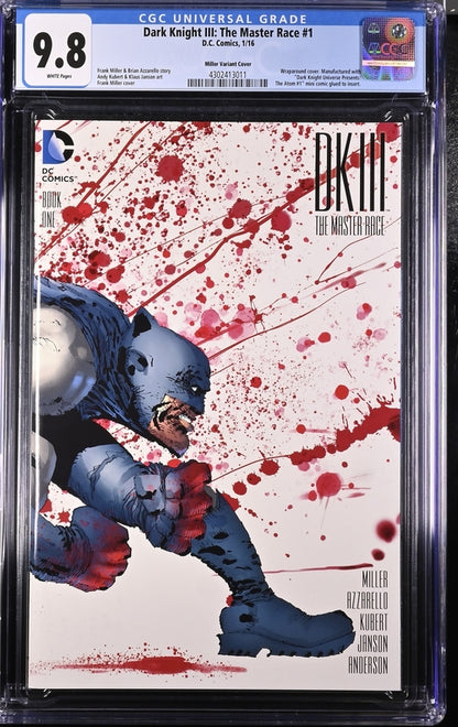 Dark Knight III: The Master Race #1 Miller Variant Cover CGC 9.8 - DC Comics 1/16