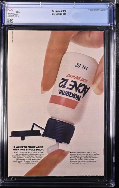 Batman #386 CGC 8.5 - DC Comics 8/85