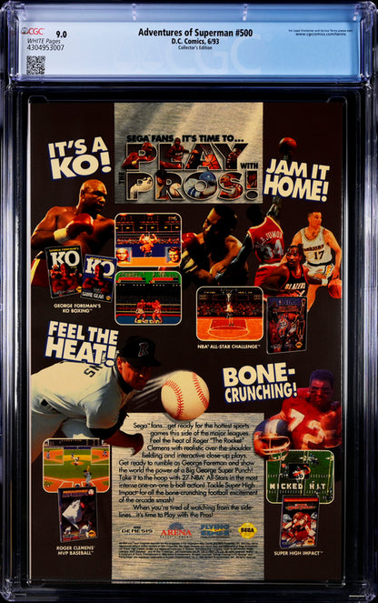 Adventures of Superman #500 Collector's Edition CGC 9.0 - DC Comics 6/93