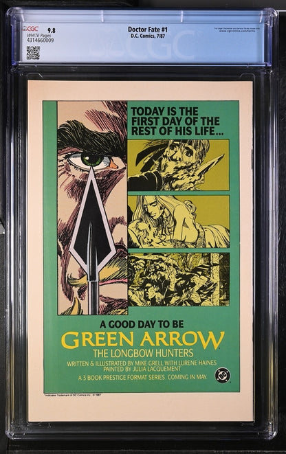 Doctor Fate #1 CGC 9.8 - DC Comics 7/87