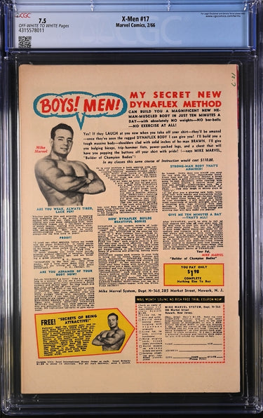 X-Men #17 CGC 7.5 - Marvel Comics 2/66