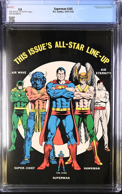 Superman #245 CGC 9.0 - DC Comics 12/71-1/72