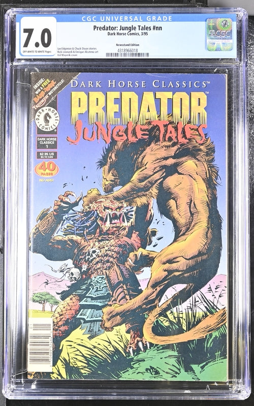 Predator: Jungle Tales NN Newsstand Edition CGC 7.0 - Dark Horse Comics 3/95