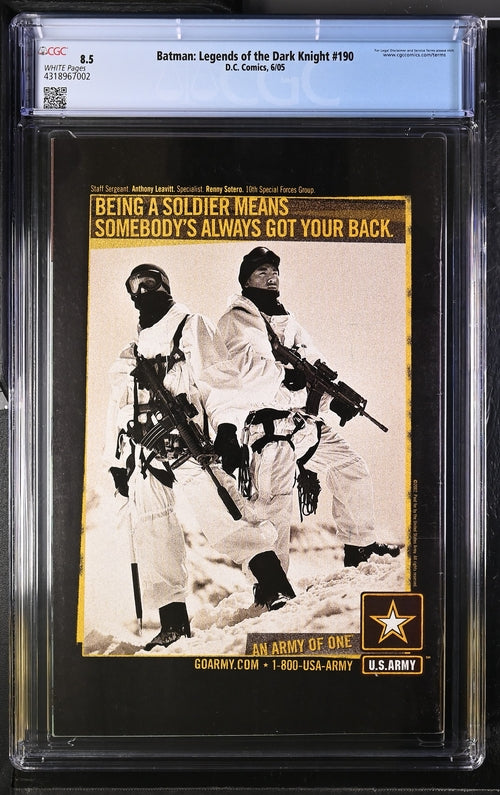 Batman: Legends of the Dark Knight #190 CGC 8.5 - DC Comics 6/05