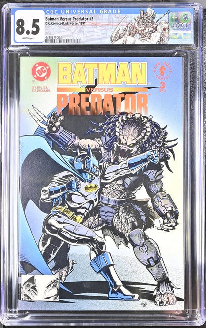 Batman Versus Predator #3 CGC 8.5 - DC Comics-Dark Horse 1991