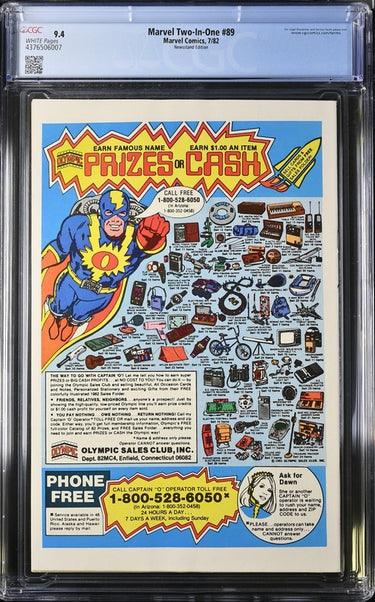 Marvel Team-Up #89 Newsstand Edition CGC 9.4 - Marvel Comics 7/82