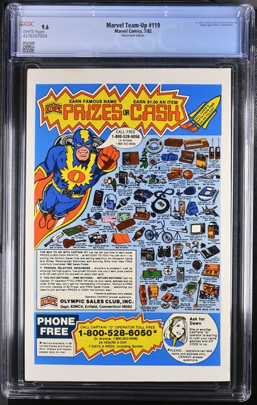 Marvel Team-Up #119 Newsstand Edition CGC 9.6 - Marvel Comics 7/82