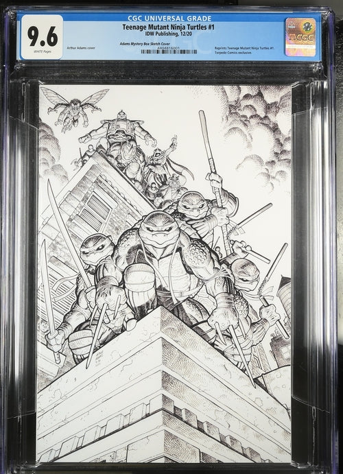 Teenage Mutant Ninja Turtles #1 Adams Mystery Box Sketch Cover CGC 9.6 - IDW Publishing 12/20