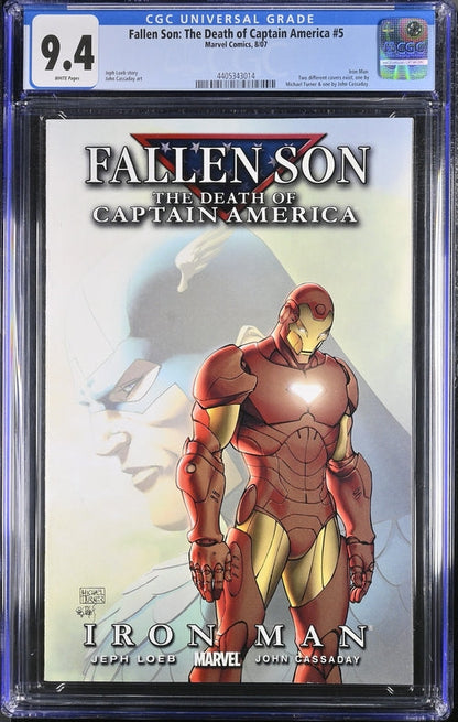 Fallen Son: The Death of Captain America #5 CGC 9.4 - Marvel Comics 8/07
