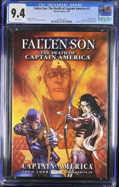 Fallen Son: The Death of Captain America #3 CGC 9.4 - Marvel Comics 7/07
