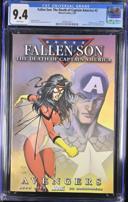 Fallen Son: The Death of Captain America #2 CGC 9.4 - Marvel Comics 6/07