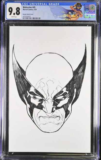 Wolverine #45 Brooks Sketch Cover CGC 9.8 - Marvel Comics 5/24