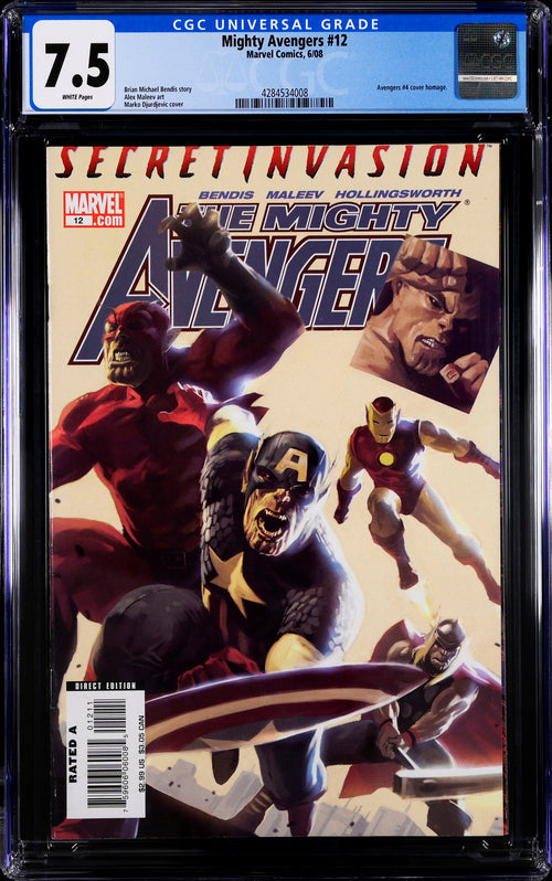 Mighty Avengers #12 CGC 7.5 - Marvel Comics 6/08