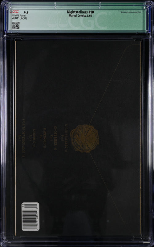 Night Stalkers #10 CGC Qualified 9.6 - Marvel Comics 8/93