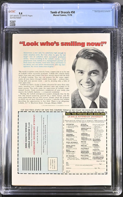 Tomb of Dracula #50 CGC 9.4 - Marvel Comics 11/76