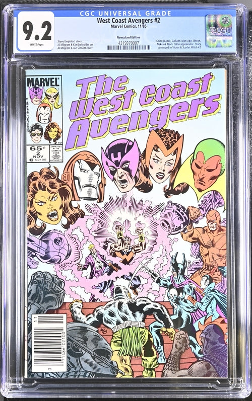 West Coast Avengers #2 Newsstand Edition CGC 9.2 - Marvel Comics 11/85