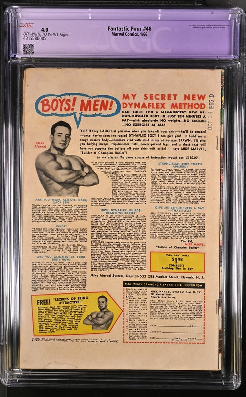 Fantastic Four #46 CGC Restored 4.0 - Marvel Comics 1/66