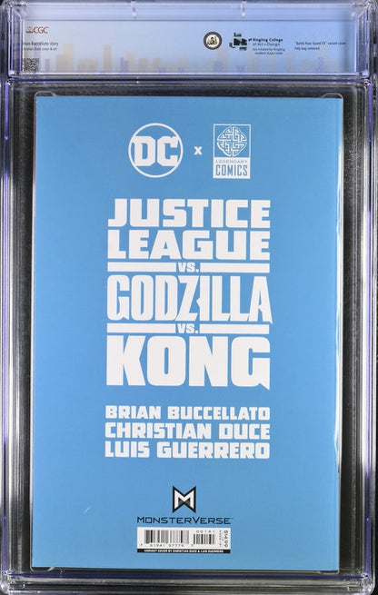 Justice League vs. Godzilla vs. Kong #1 Duce Variant Cover A CGC 9.6 - DC Comics 12/23