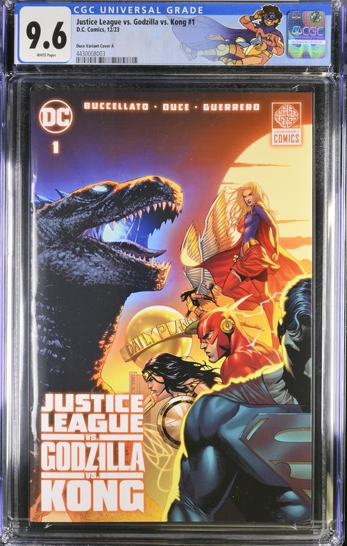 Justice League vs. Godzilla vs. Kong #1 Duce Variant Cover A CGC 9.6 - DC Comics 12/23