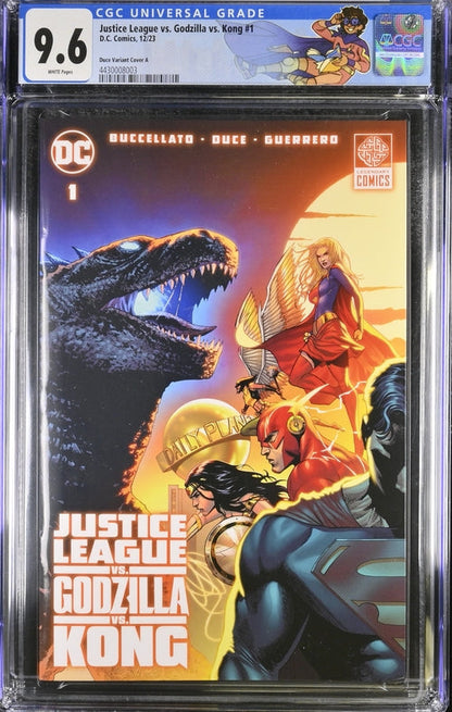 Justice League vs. Godzilla vs. Kong #1 Duce Variant Cover A CGC 9.6 - DC Comics 12/23