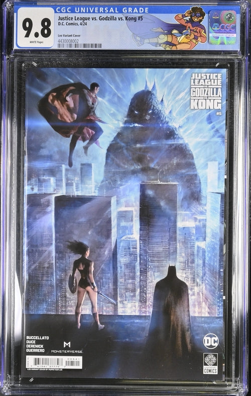 Justice League vs. Godzilla vs. Kong #5 Lee Variant Cover CGC 9.6 - DC Comics 4/24