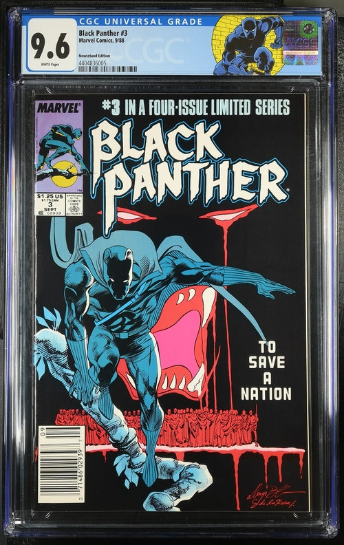 Black Panther #3 Newsstand Edition CGC 9.6 - Marvel Comics 9/88