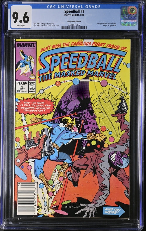 Speedball #1 CGC 9.6 - Marvel Comics 9/88