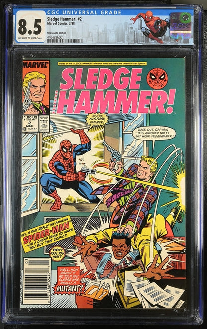 Sledge Hammer! #2 Newsstand Edition CGC 8.5 - Marvel Comics 3/88