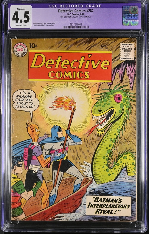 Detective Comics #282 CGC 4.5 - DC Comics 8/60