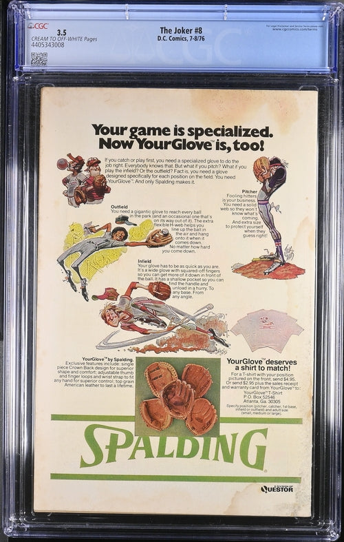 The Joker #8 CGC 3.5 - DC Comics 7-8/76