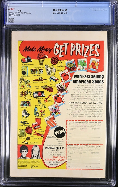 The Joker #1 CGC 7.0 - DC Comics 5/75