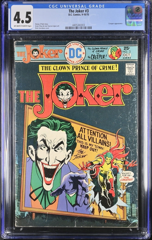 The Joker #3 CGC 4.5 - DC Comics 9-10/75