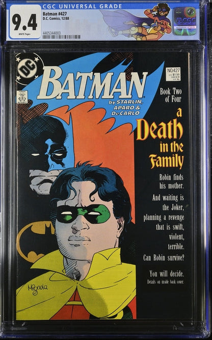 Batman #427 CGC 9.4 - DC COMICS 12/88