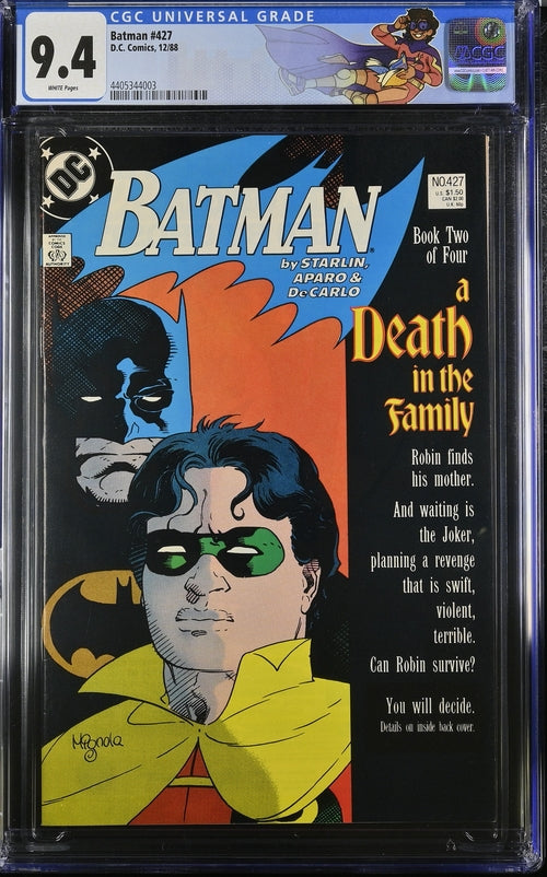 Batman #427 CGC 9.4 - DC COMICS 12/88