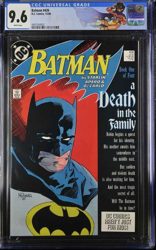 Batman #426 CGC 9.6 - DC COMICS 12/88