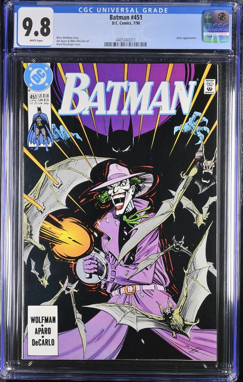 Batman #451 CGC 9.8 - DC COMICS 7/90